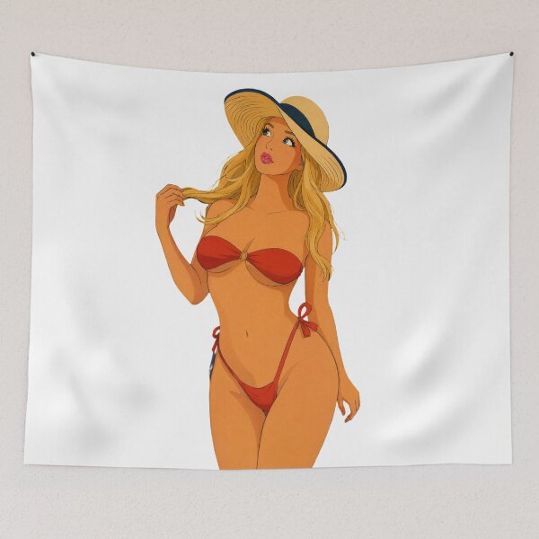 Item preview, Vintage Bikini Pin-Up – Classic Cartoon Blonde designed and sold by  Hollow Moon Studios..