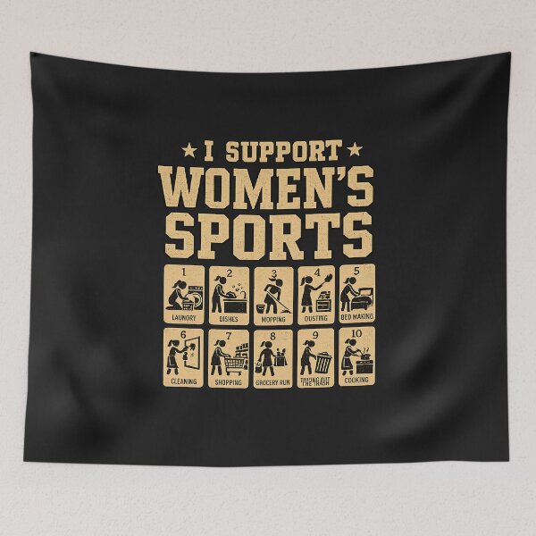 Item preview, I Support Women’s Sports Shirt, Funny Housework Tee, Sarcastic Chores Graphic, Retro Domestic Humor Mom Gift designed and sold by greatmar1.