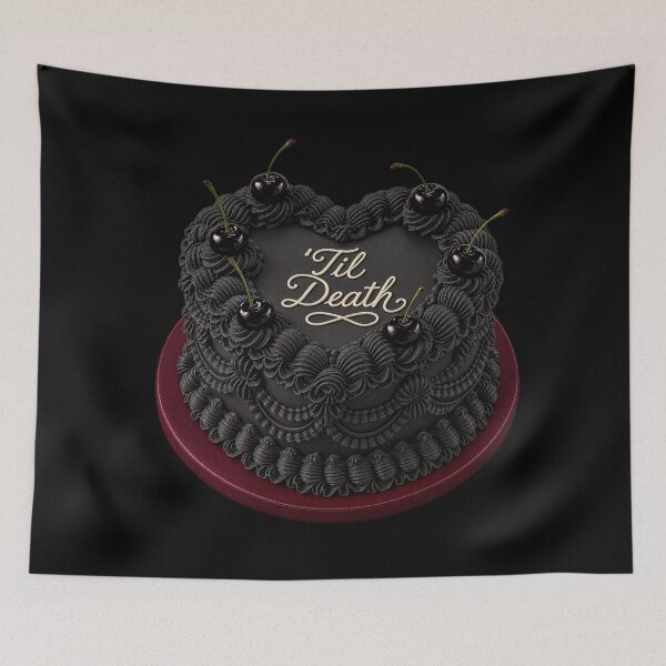 Artikelvorschau, 'Til Death Vintage Cake entworfen und verkauft von popdaydreams.