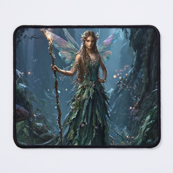 Item preview, Enchanted Forest Fairy With Magic Staff designed and sold by Storybook Botanica.