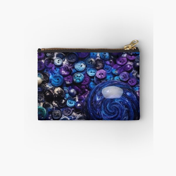 Item preview, Cosmic Blue Marble and Button Mixed Media Art designed and sold by THE SPLATTERED HAUS BY SAGE BANKS.