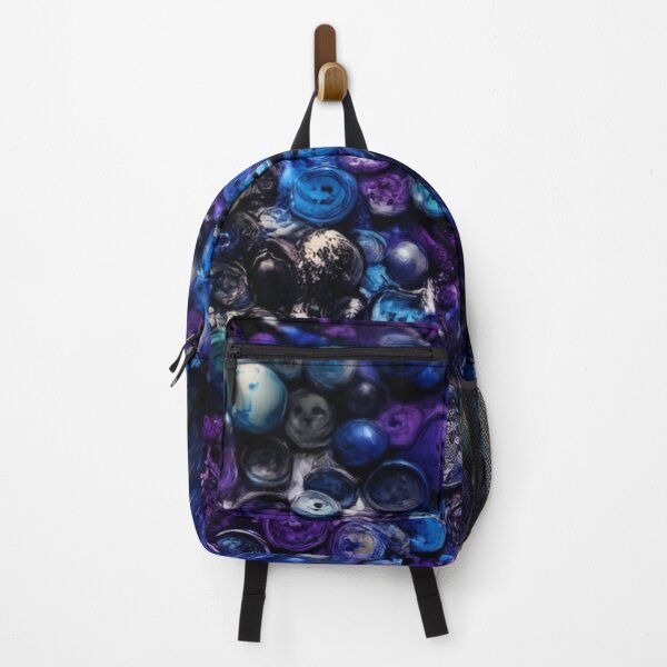 Item preview, Cosmic Blue Marble and Button Mixed Media Art designed and sold by THE SPLATTERED HAUS BY SAGE BANKS.