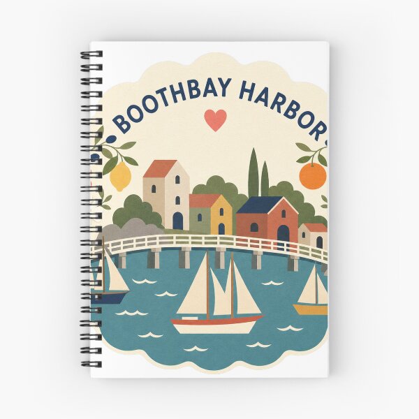 Item preview, Boothbay Harbor USA Travel Souvenir Modern Folk Art designed and sold by VisualArtsOasis.
