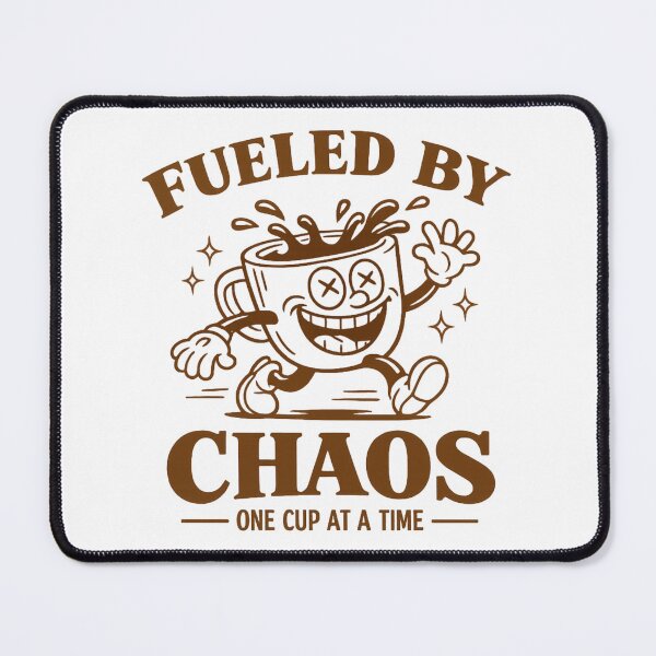 Item preview, Fueled By Chaos One Cup At A Time Retro Coffee designed and sold by ElcastDesigns.