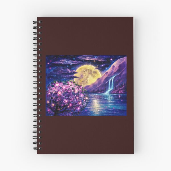 Item preview, Luminous Mountain with Glowing Waterfall designed and sold by Aquamarineelle.