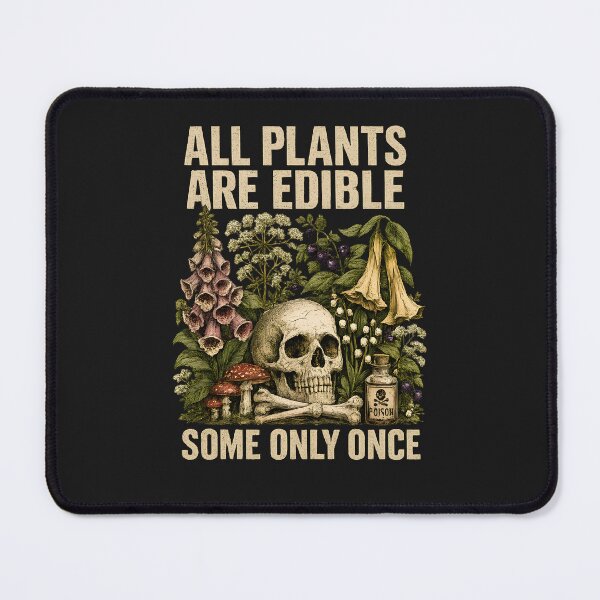 Item preview, Funny Botanical Skull Shirt, All Plants Are Edible Tee, Dark Cottagecore Witchy Apparel, Gothic Poison Garden Gift designed and sold by greatmar1.