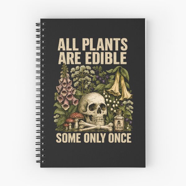 Item preview, Funny Botanical Skull Shirt, All Plants Are Edible Tee, Dark Cottagecore Witchy Apparel, Gothic Poison Garden Gift designed and sold by greatmar1.