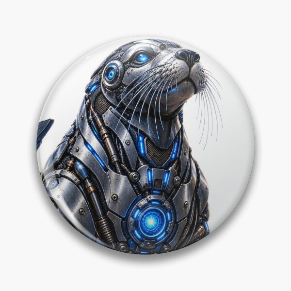 Item preview, Steel Seal V5+ — Cybernetic Mechanical Seal | Industrial Metal Animal designed and sold by SteelCoat Studio.