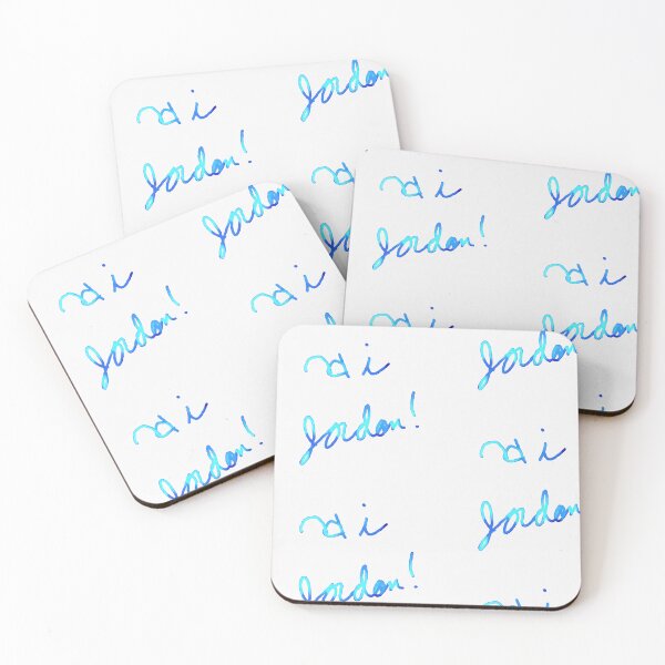 Item preview, Hi Jordon Blue Gradient Cursive Typography designed and sold by KaleChub.
