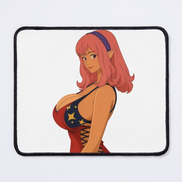 Item preview, Pink Haired Elf Pin-Up – Classic Cartoon Fantasy designed and sold by Hollow Moon Studios..