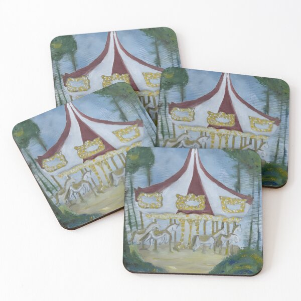 Item preview, Carousel Fantasy Oil Painting Art Print  designed and sold by ItsKatzie.