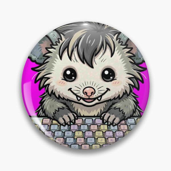Item preview, Opossum Mechanical Keyboard Gremlin - Pastel RGB Clacky Keys designed and sold by Petringo.