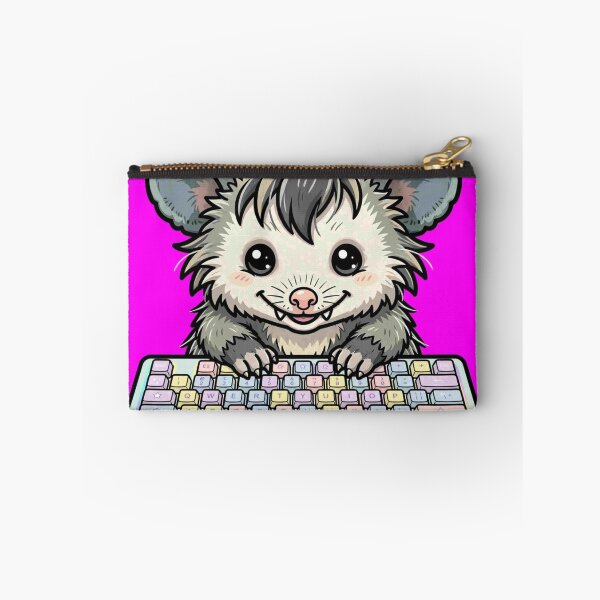 Item preview, Opossum Mechanical Keyboard Gremlin - Pastel RGB Clacky Keys designed and sold by Petringo.
