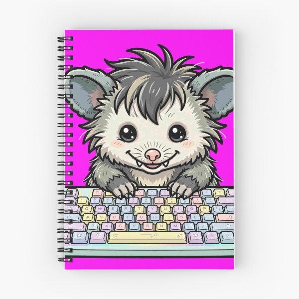 Item preview, Opossum Mechanical Keyboard Gremlin - Pastel RGB Clacky Keys designed and sold by Petringo.