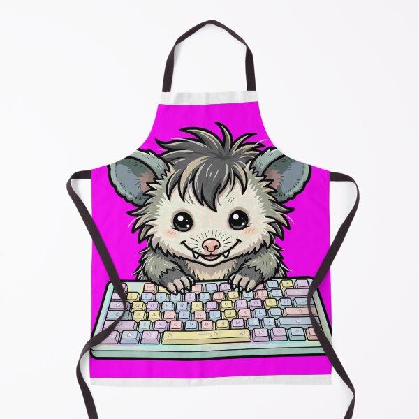 Item preview, Opossum Mechanical Keyboard Gremlin - Pastel RGB Clacky Keys designed and sold by Petringo.
