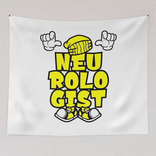 Item preview, NEUROLOGIST  - WORK Cartoon Character Bold Retro designed and sold by NFTWords.