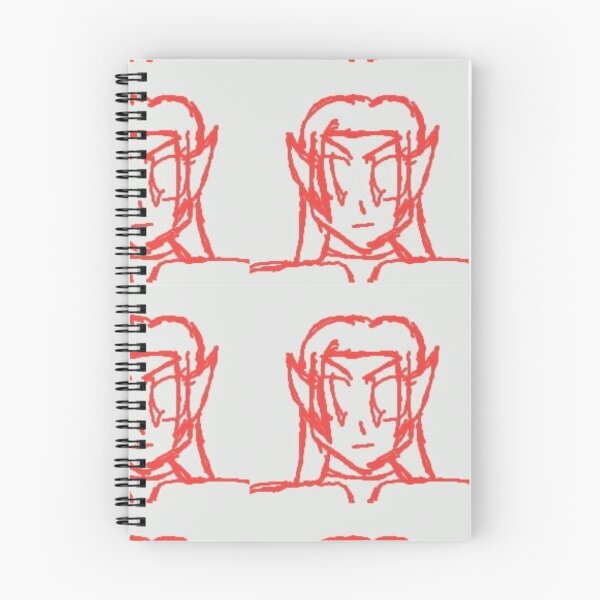 Item preview, Rough Red Line Sketch Elf Portrait designed and sold by KaleChub.