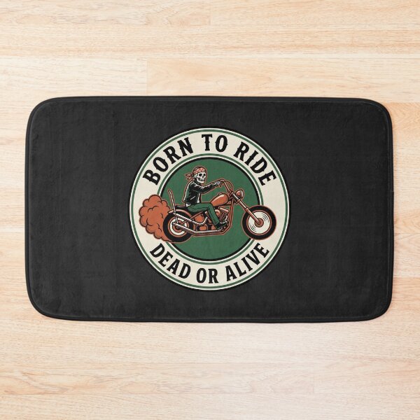 Item preview, Skeleton Biker Skull Badge - Vintage Chopper Motorcycle Emblem designed and sold by RadekArt.