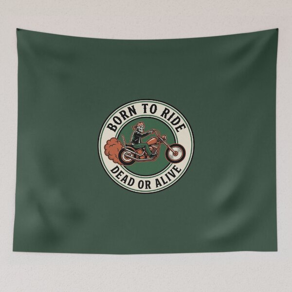 Item preview, Skeleton Biker Skull Badge - Vintage Chopper Motorcycle Emblem designed and sold by RadekArt.