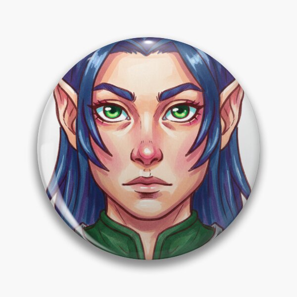 Item preview, Blue Hair Elf Warrior Fantasy Illustration designed and sold by KaleChub.