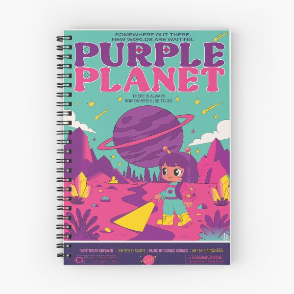 Item preview, Purple Planet | Retro Sci-Fi Chibi Movie Poster designed and sold by NovaArte19.