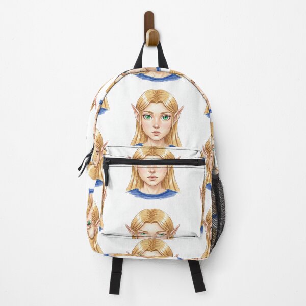 Item preview, Blonde Elf Girl with Green Eyes Illustration designed and sold by KaleChub.