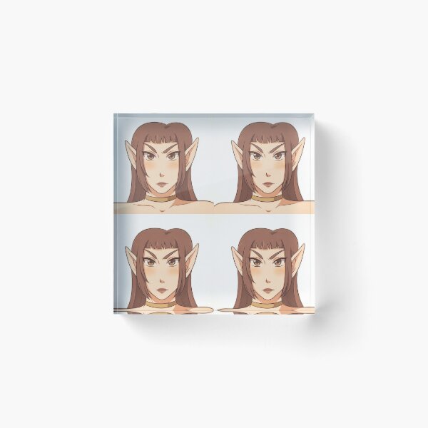 Item preview, Brown Hair Anime Elf Portrait Illustration designed and sold by KaleChub.
