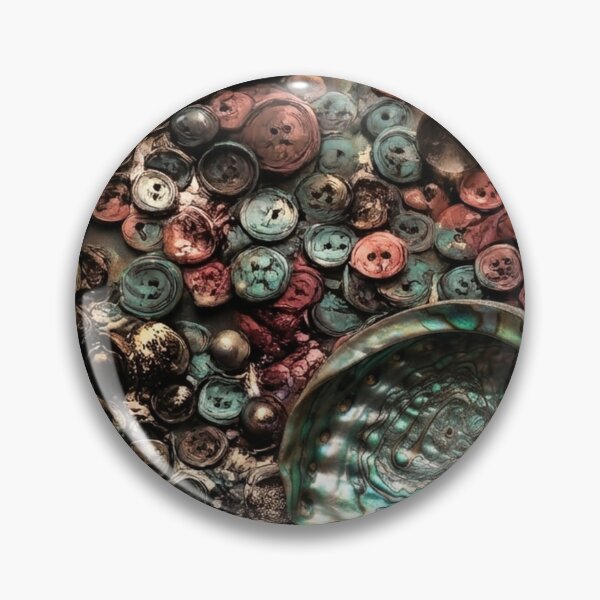 Item preview, Abalone Shell and Button Mosaic Mixed Media Art designed and sold by THE SPLATTERED HAUS BY SAGE BANKS.