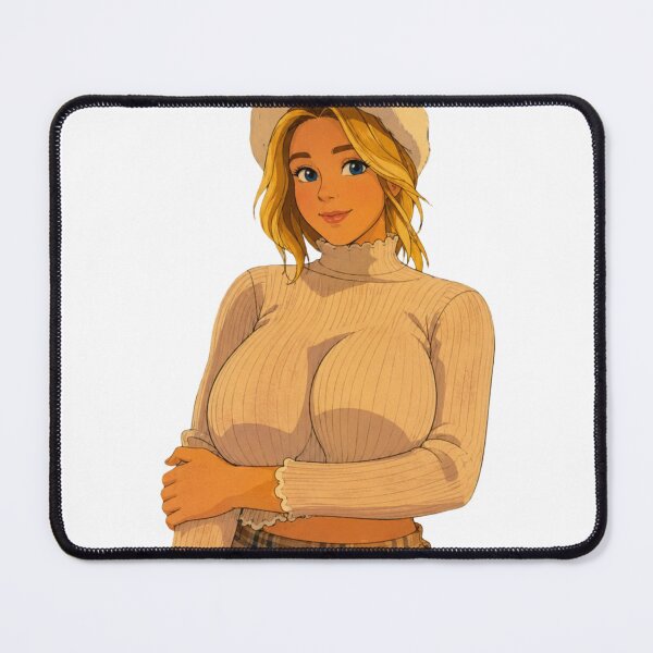 Item preview, Cozy Blonde Sweater Girl – Retro Cartoon Pin-Up designed and sold by Hollow Moon Studios..