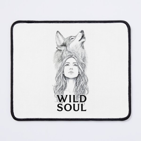 Item preview, Wild Soul | Wolf Woman | Howling Spirit Animal T-Shirt Design` designed and sold by Aliplus+.