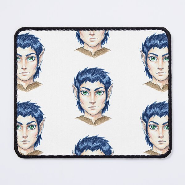 Item preview, Colored Pencil Sketch of Green Eyed Elf designed and sold by KaleChub.