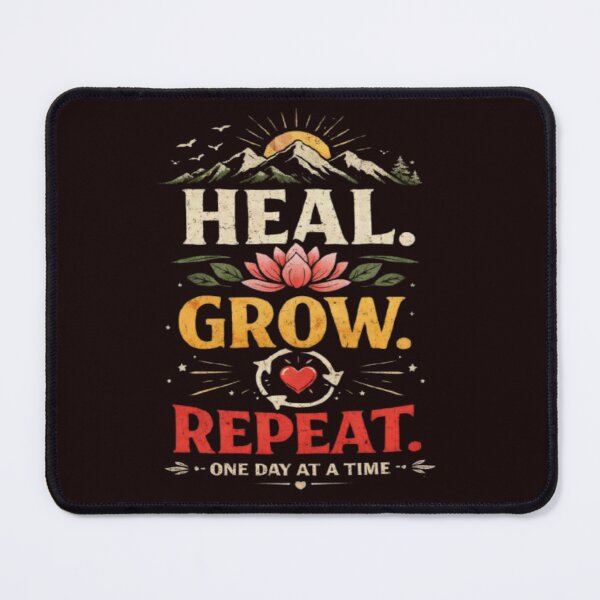 Item preview, Heal Grow Repeat One Day at a Time designed and sold by Be-You-Vibes.