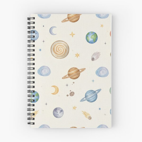 Item preview, Watercolor Outer Space Planet Pattern Cute Solar System Nursery Art designed and sold by QCena.