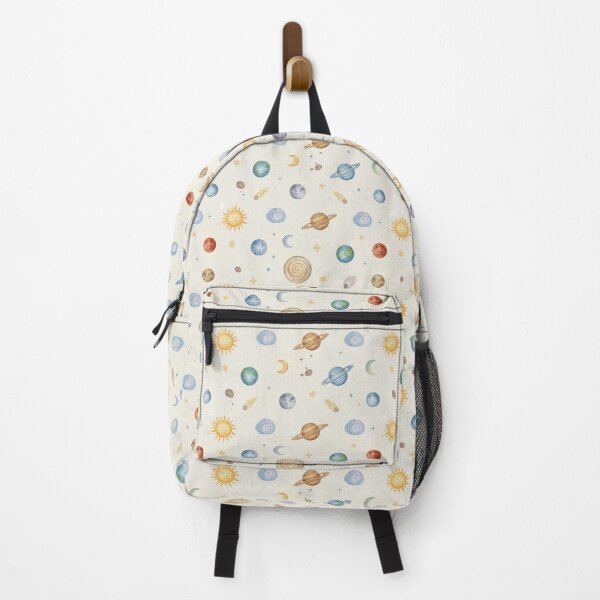 Item preview, Watercolor Outer Space Planet Pattern Cute Solar System Nursery Art designed and sold by QCena.