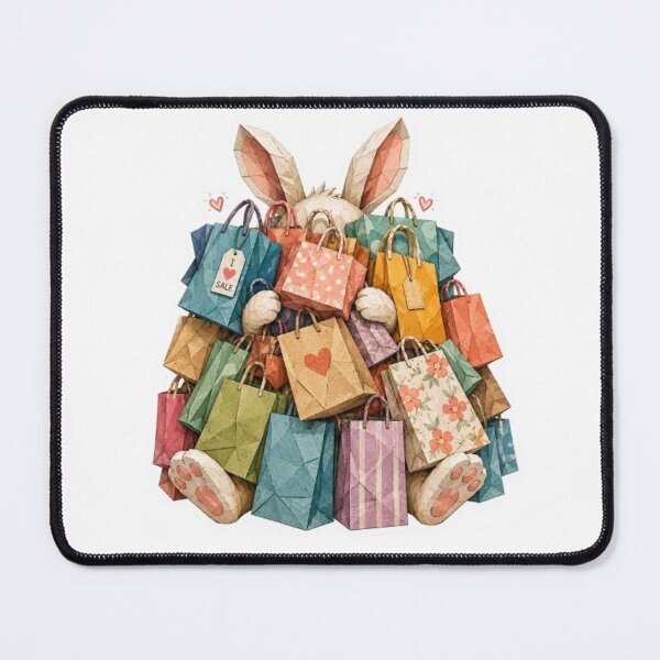 Item preview, Origami Bunny Overwhelmed With Shopping Bags designed and sold by Snurly.
