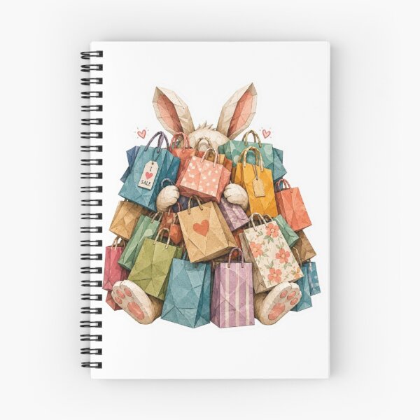 Item preview, Origami Bunny Overwhelmed With Shopping Bags designed and sold by Snurly.