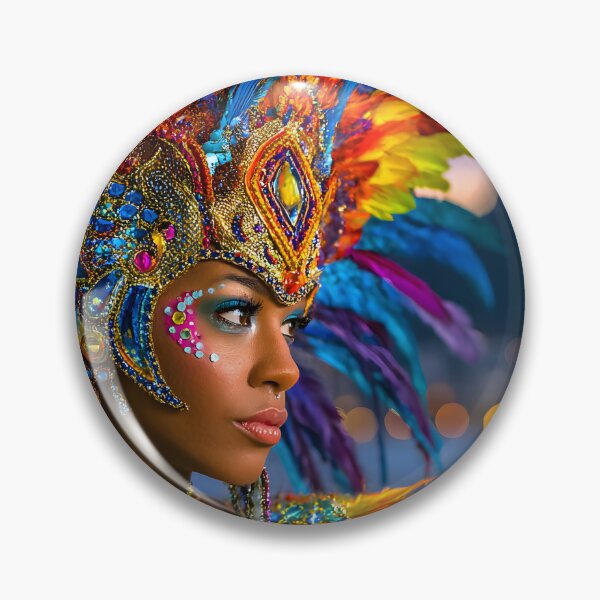 Item preview, Vibrant Carnival Performer Against Scenic Background designed and sold by Artessie.