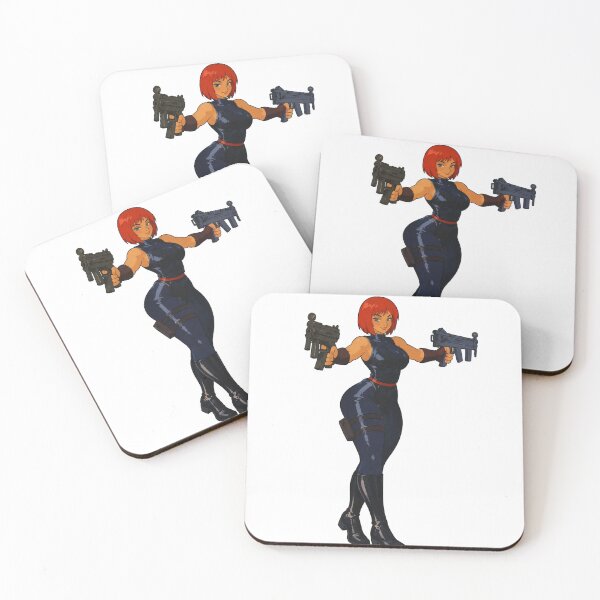 Item preview, Redhead Gunner Pin-Up – Classic Cartoon Warrior designed and sold by  Hollow Moon Studios..