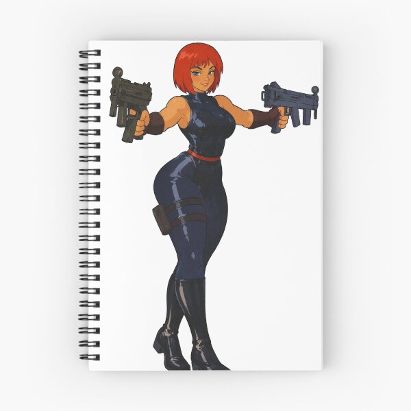 Item preview, Redhead Gunner Pin-Up – Classic Cartoon Warrior designed and sold by  Hollow Moon Studios..