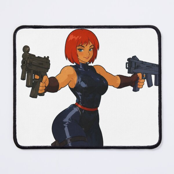 Item preview, Redhead Gunner Pin-Up – Classic Cartoon Warrior designed and sold by Hollow Moon Studios..