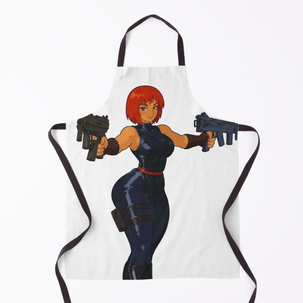 Item preview, Redhead Gunner Pin-Up – Classic Cartoon Warrior designed and sold by Hollow Moon Studios..