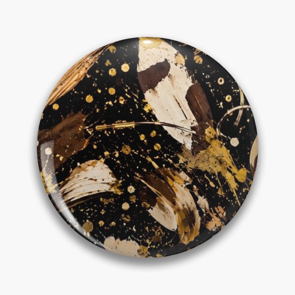 Item preview, Gold and Bronze Abstract Brushstroke Mixed Media Art designed and sold by THE SPLATTERED HAUS BY SAGE BANKS.