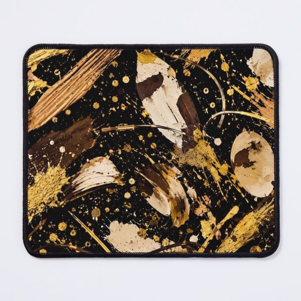 Item preview, Gold and Bronze Abstract Brushstroke Mixed Media Art designed and sold by THE SPLATTERED HAUS BY SAGE BANKS.