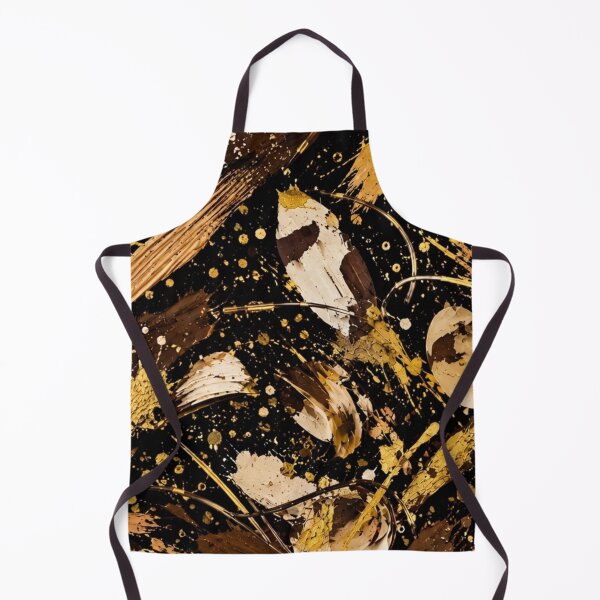 Item preview, Gold and Bronze Abstract Brushstroke Mixed Media Art designed and sold by THE SPLATTERED HAUS BY SAGE BANKS.