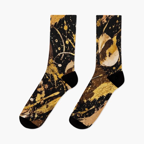 Item preview, Gold and Bronze Abstract Brushstroke Mixed Media Art designed and sold by THE SPLATTERED HAUS BY SAGE BANKS.