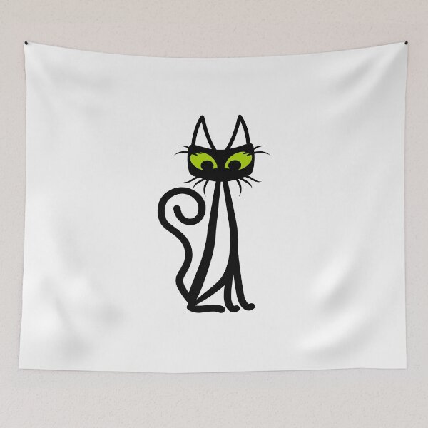 Item preview, Cat with green eyes designed and sold by ReflectedCrafts.