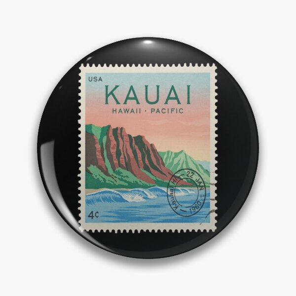 Item preview, Kauai Hawaii Na Pali Coast Emerald Ridge Stamp Sticker designed and sold by stickercuffs.