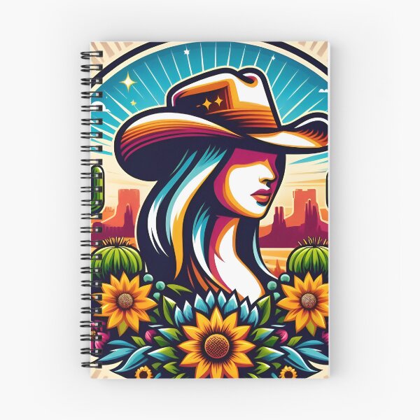 Item preview, Cowgirl, Sunflowers and Cacti designed and sold by TinCatOutPost.