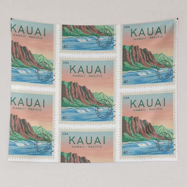 Item preview, Kauai Hawaii Na Pali Coast Emerald Ridge Stamp Sticker designed and sold by stickercuffs.
