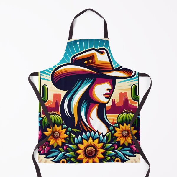 Item preview, Cowgirl, Sunflowers and Cacti designed and sold by TinCatOutPost.
